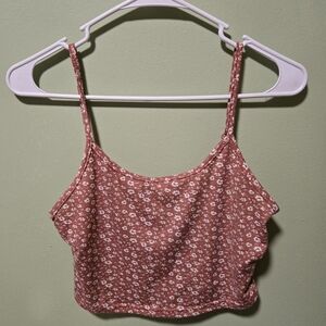 SHEIN Pink Floral Tank Top